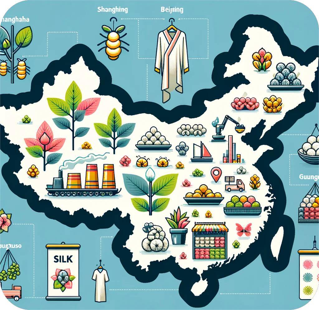 Distribución de seda en China(1)(1)(1)