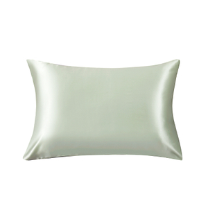 Funda de almohada de seda verde azulado 22 seda de morera pura de mamá 