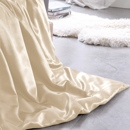 Venta al por mayor de juegos de sábanas de seda de morera personalizados con funda de cama 4 Uds.