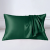 Funda de almohada de seda verde azulado 22 seda de morera pura de mamá 