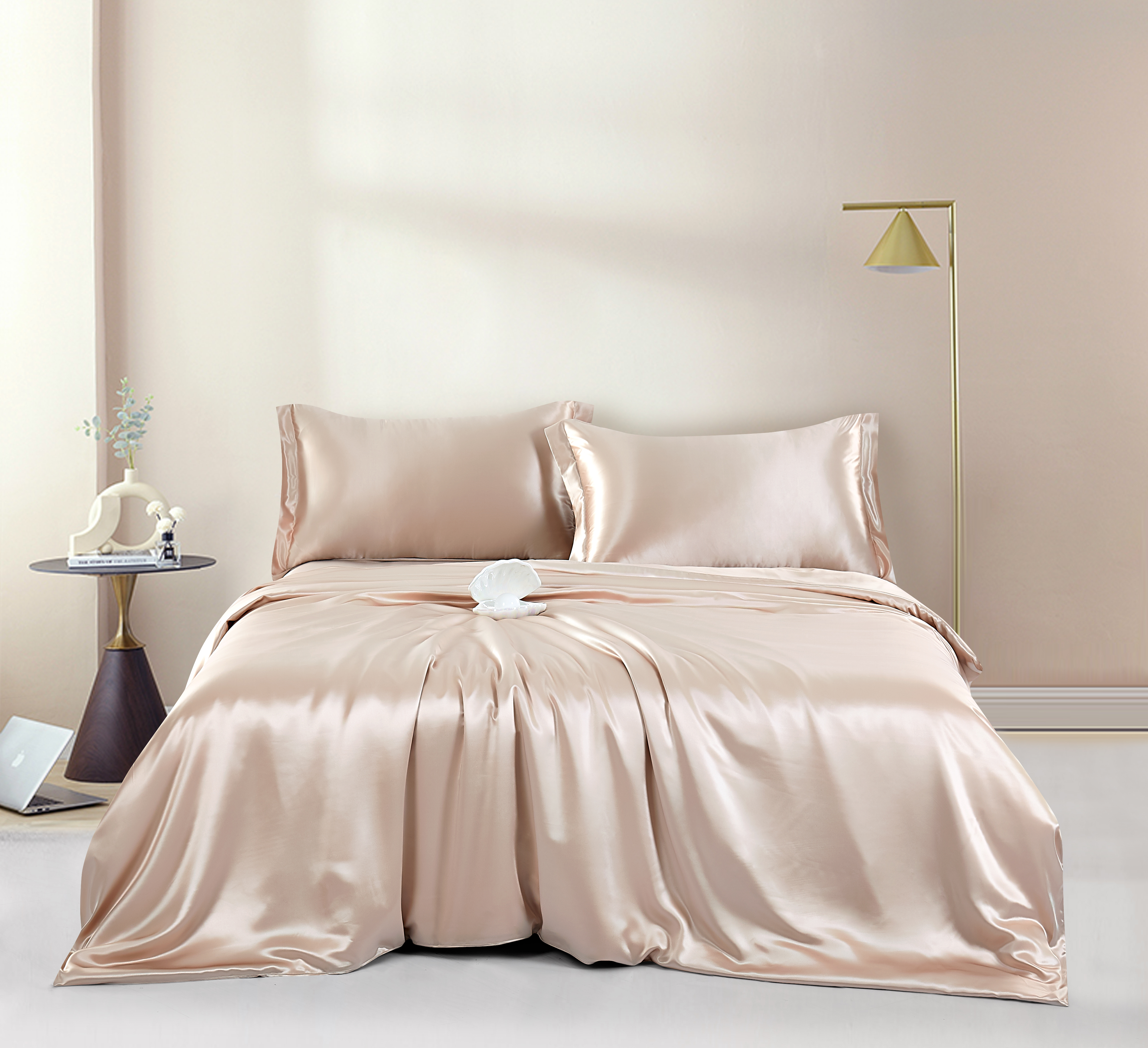Juego de cama de seda