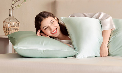 funda de almohada de seda
